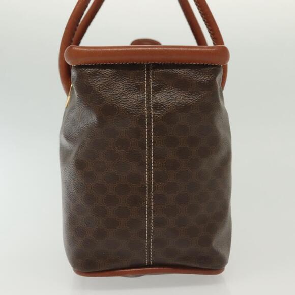 CELINE Macadam Canvas Hand Bag Pvc Leather Brown Gold - Picture 5 of 13